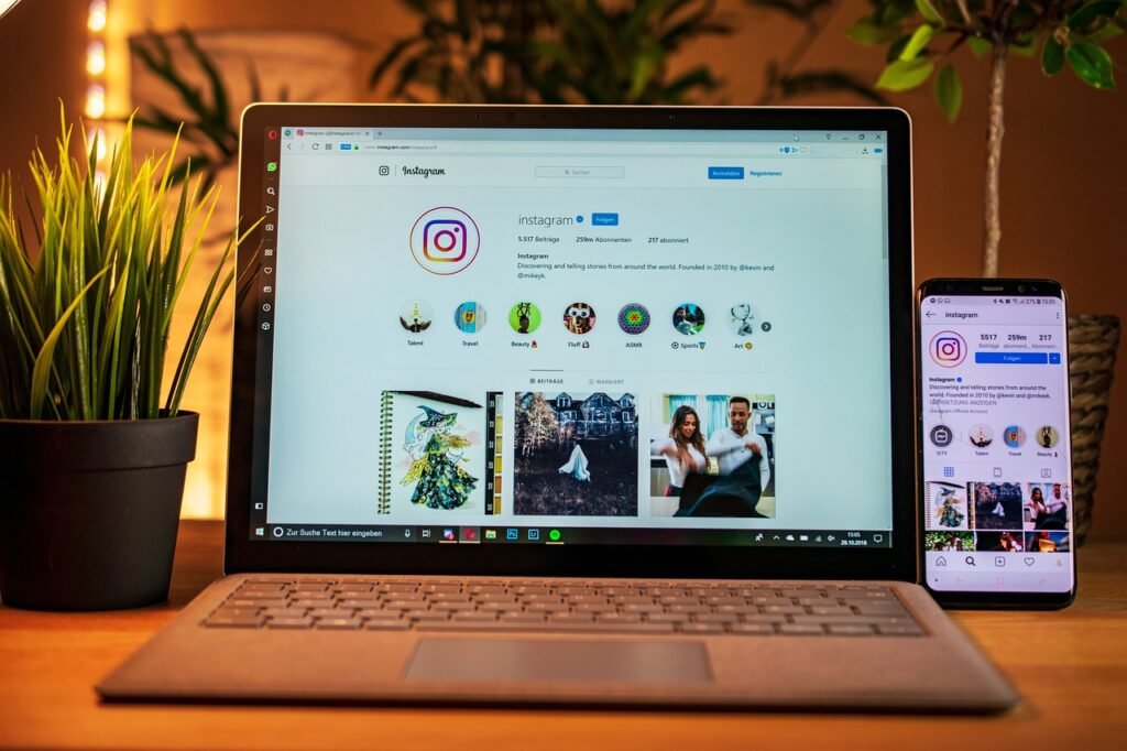 laptop, mobile, instagram, social media, smartphone, computer, notebook, office, internet, technology, desk, macbook, monitor, influencer, instagram icon, pc, instagram, instagram, instagram, instagram, instagram