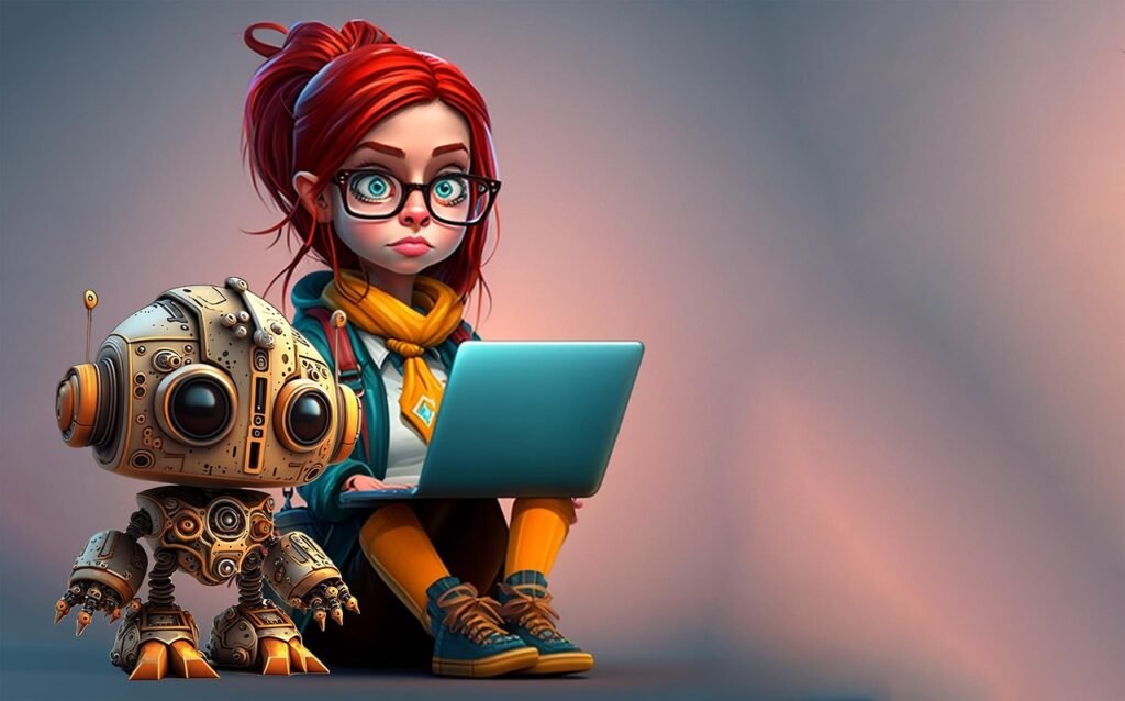 ai generated, woman, laptop, robot, future, chatgpt, 3d, modern, technology, bot, computer science, extraterrestrial, fantasy, communication, to chat, artificial intelligence, chatgpt, chatgpt, chatgpt, chatgpt, chatgpt, artificial intelligence